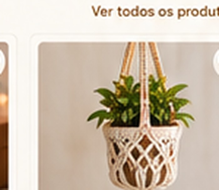 Suporte de Plantas Macramê